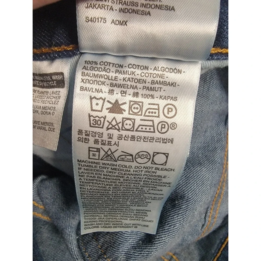 Levi's 514 Straight Fit Jeans W34 L32 Blue Denim‎ Men's Dark Wash